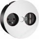 Mediaport Bachmann TWIST, 230V, 2 x USB Charger, kolor biały